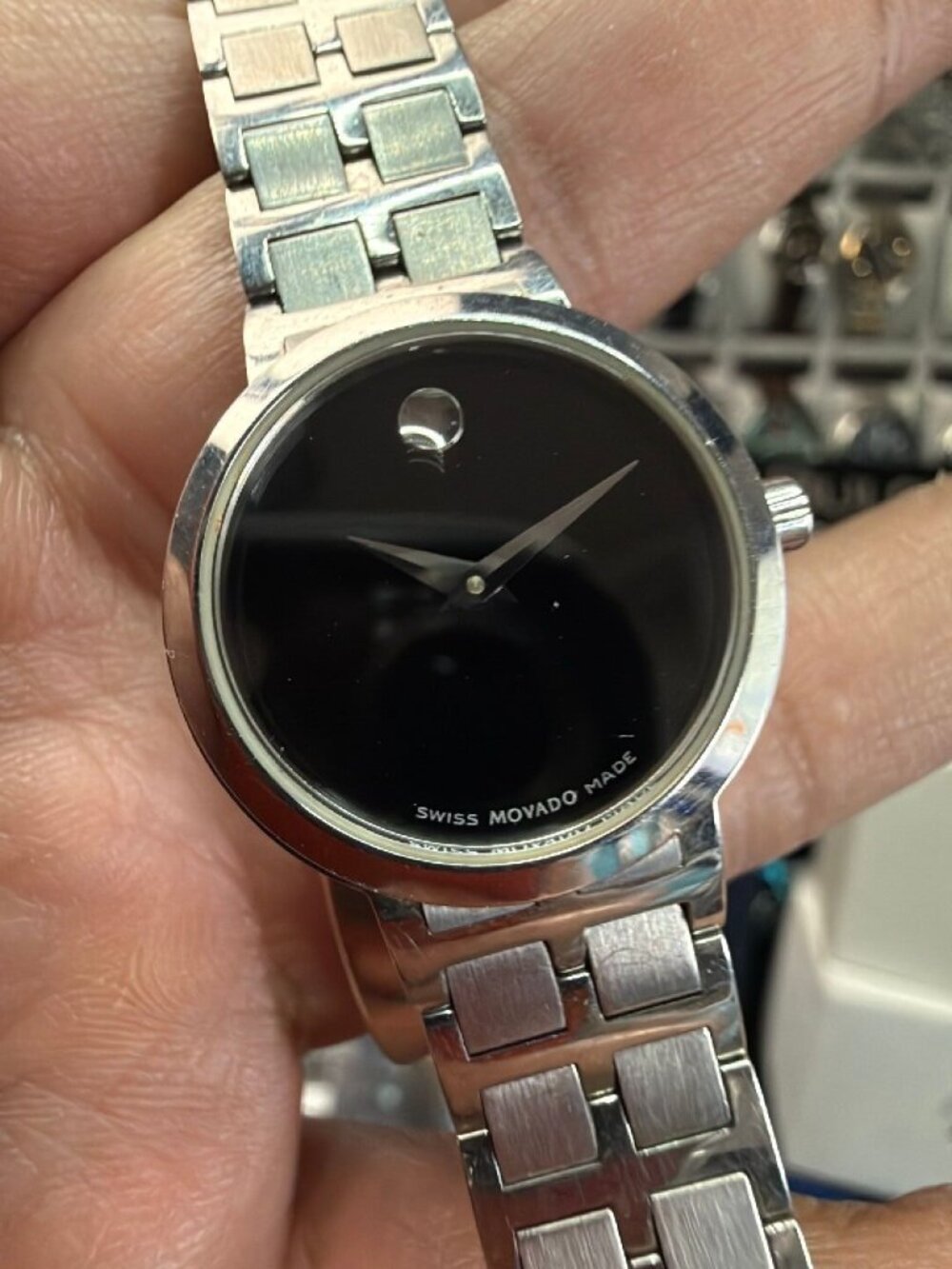 Movado Modo Museum Dial 24mm Ladies Stainless Steel Swiss Quartz Watch